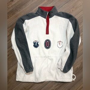 Van Heusen Red and Gray Fleece Pullover